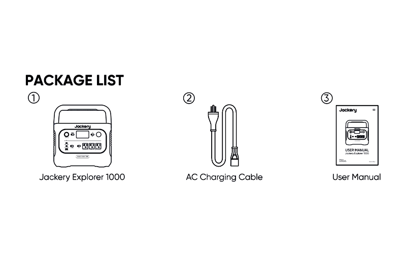Jackery Explorer 1000 v2 Portable Power Station-Packing List