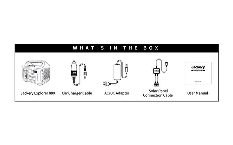 Jackery Explorer 880 Portable Power Station-Packing List